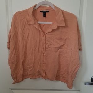 Cropped button down shirt